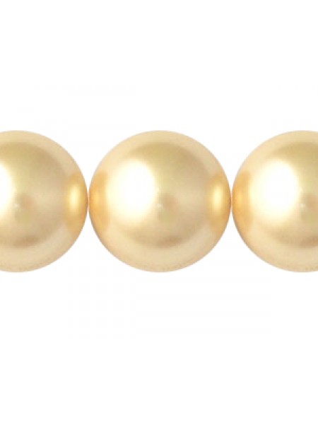 Swar Round Pearl 14mm Gold