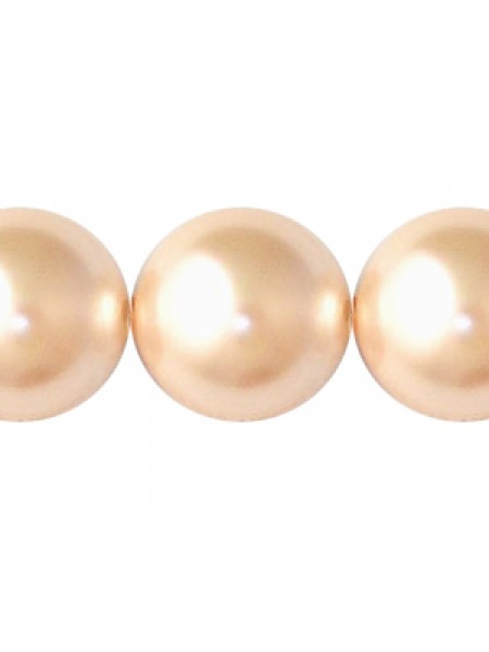 Swar Round Pearl 14mm Peach