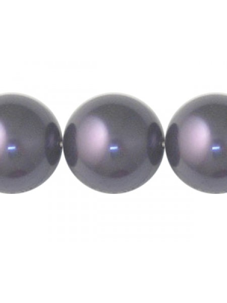 Swar Round Pearl 14mm Dark Purple