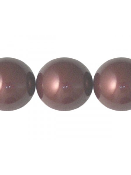 Swar Round Pearl 14mm Maroon