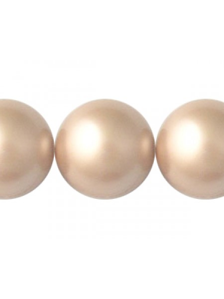 Swar Round Pearl 14mm Powder Almond