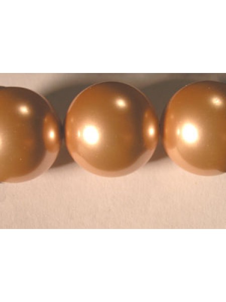 Swar Pearl  14mm Round Rose Peach