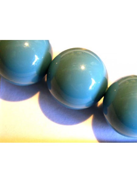 Swar Pearl  14mm Round Turquoise
