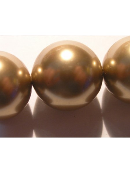 Swar Pearl 16mm Large hole Bronze