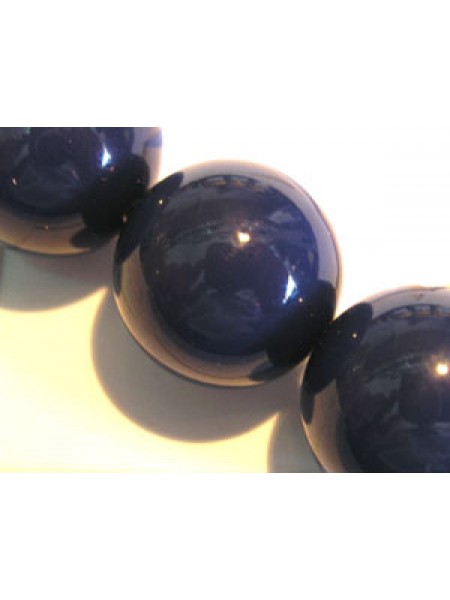 Swar Pearl  16mm Round Dark Lapis