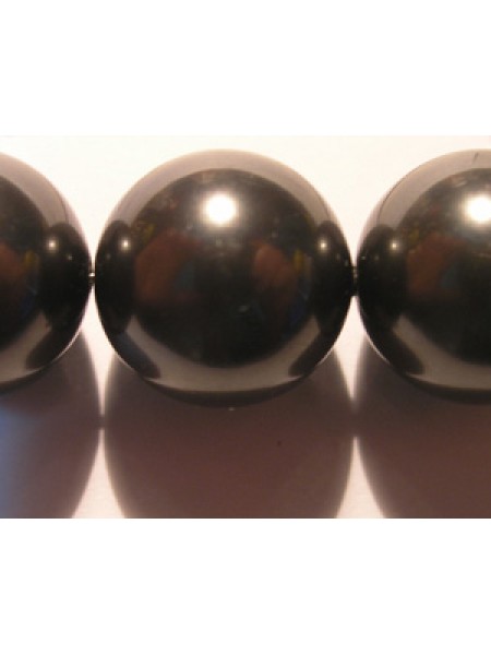 Swar Pearl 16mm Large hole Black