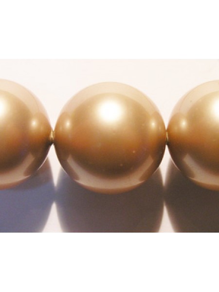 Swar Pearl 16mm Large hole Powder Almond