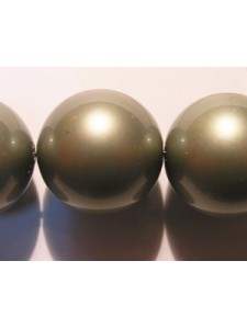 Swar Pearl 16mm Large hole Powder Green