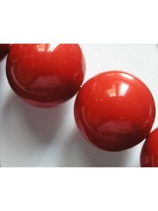 Swar Pearl  16mm Round Red Coral