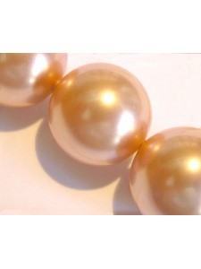 Swar Pearl 16mm Round Rose Peach