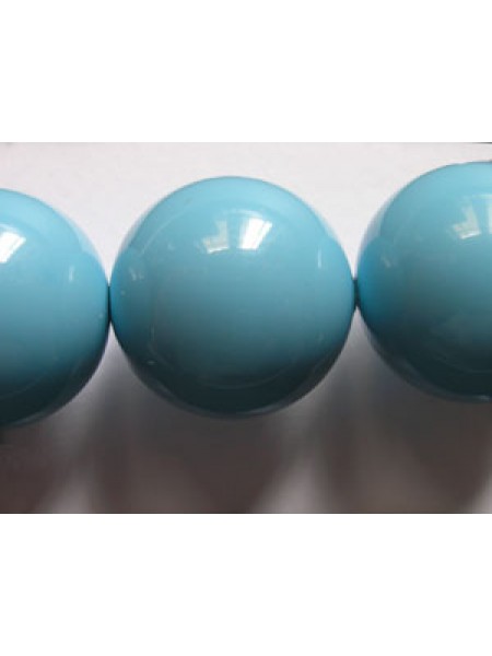 Swar Pearl  16mm Round Turquoise