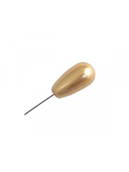 Swar Pearl Drop 11.5x6mm BrGold