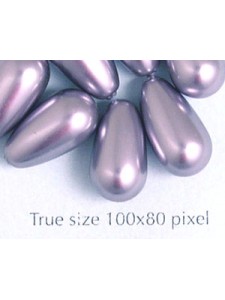 Swar Pearl Drop 15x8mm Mauve