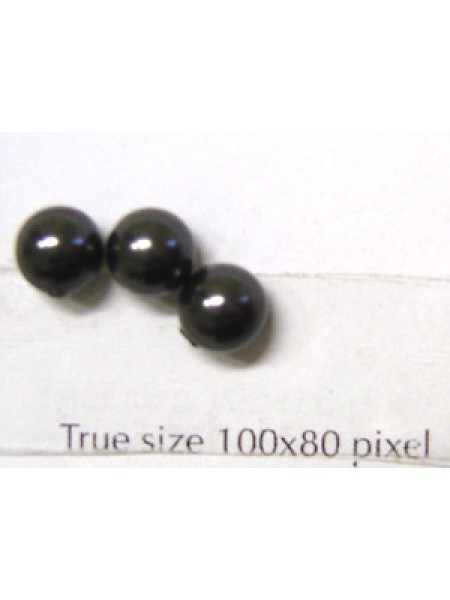 Swar Pearl 6mm Black HALF DRILLED