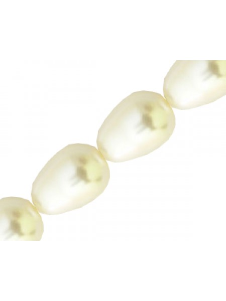 Swar Pearl Pear 11x8mm Creamrose Light