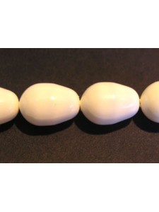 Swar Pearl Pear 11x8mm Ivory