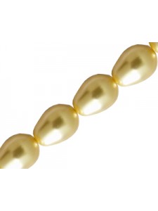 Swar Pearl Pear 11x8mm  Light Gold