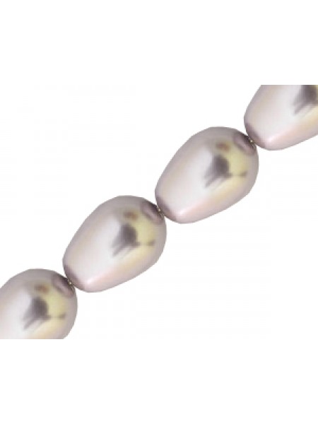 Swar Pearl Pear 11x8mm Mauve