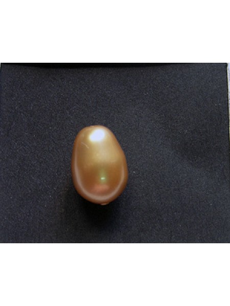 Swar Pearl Pear 11x8mm Vintage Gold