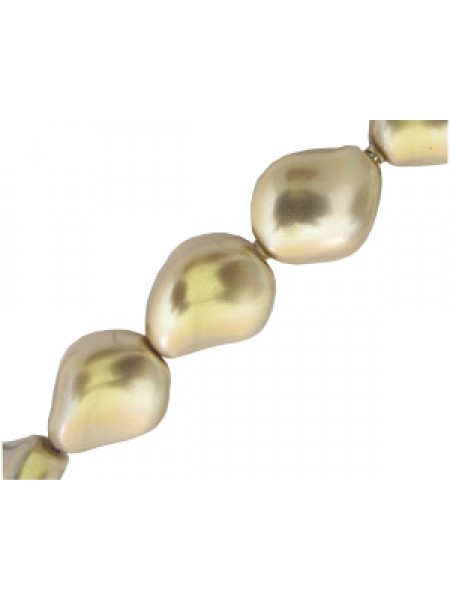 Swar Twisted Pearl 9x8mm Bronze