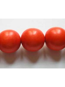 Wood bead 20mm Round Tomato Red 16in str