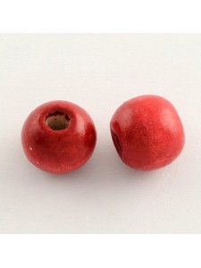 Wooden Bead 8.5-9.5mm Red -25gr  ~150