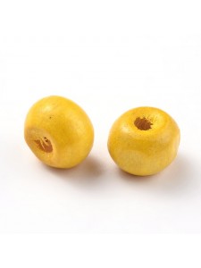 Wooden Bead 8.5-9.5mm Yellow -25gr  ~150