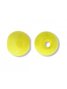 Wooden Bead 20mm (4.5mm H) Yellow