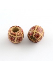 Wood Bead 16x15mm H:6mm Sienna