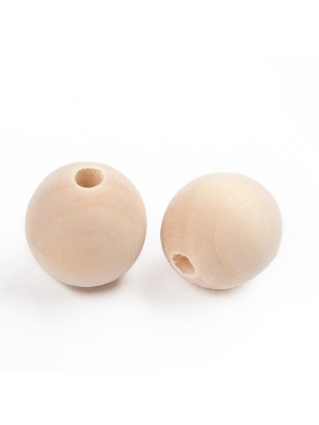 Wood Bead 25mm H:4.5mm unpainted