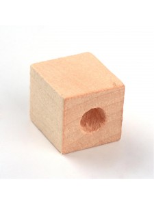 Wood Bead Cube 20x20mm H:8mm