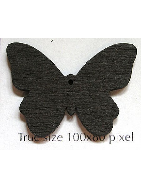 Butterfly Wood 22x31x2mm Saddle Brown