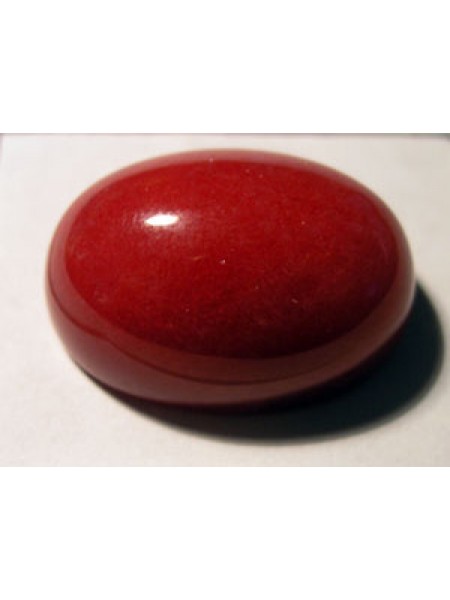 Cabochons Jade Dyed Oval Red 25mmX18mm