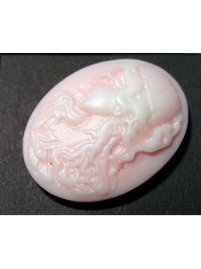 Resin Cameo Cabochons 27mmX21mm Pink