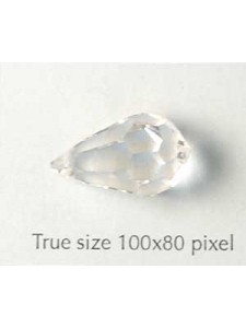 Raindrop 20x12mm Clear