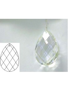 Teardrop Square Cut 63mm Clear