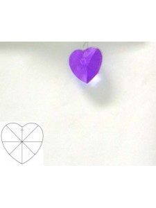 Heart 28mm Blue Violet