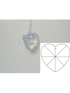 Heart 28mm Clear