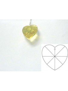 Heart 28mm Light Topaz