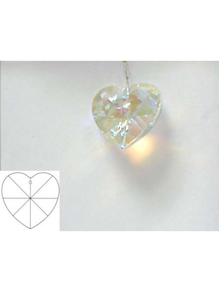 Heart 40mm Clear AB