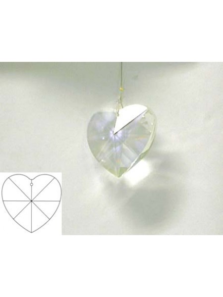 Heart 40mm Clear