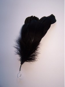 Feathers Goose Negorie Black 8 pieces