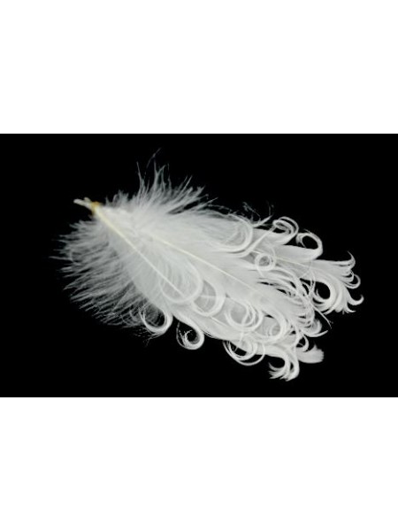 Feather Curled Negorie White 3 pieces