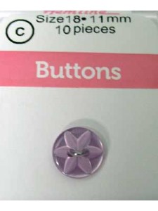 Hemline Buttons Jasminum 18 Lilac 11mm