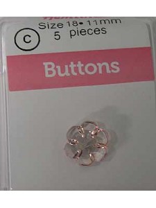 Hemline Buttons Periwinkle lLt Pink 11mm