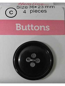 Hemline Buttons Suit Motle Charcoal 23mm