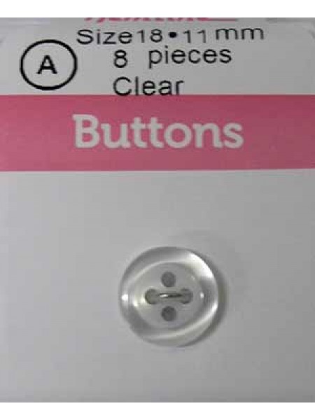 Hemline buttons Basic Shirt Clear 11mm