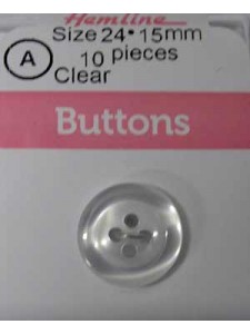 Hemline buttons Basic Shirt Clear 15mm