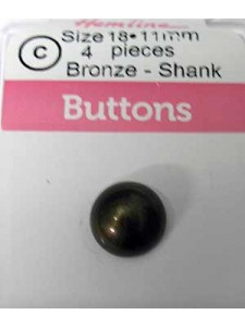 Hemline Button Dome Bronze 11mm