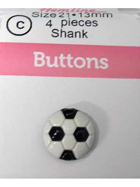 Hemline Buttons Soccer Ball 13mm